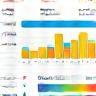 Habit tracker interface with progress bars